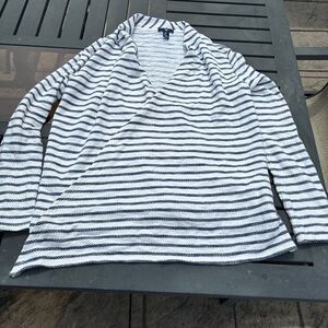 GAP Striped Sweatshirt - Navy and White